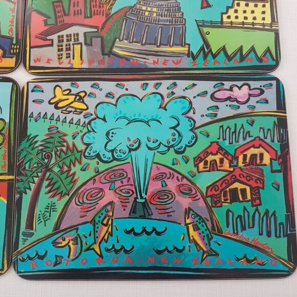 New Zealand Placemats, 8 x 11 inch Cork Back Acrylic Front, Set of 4 - Picture 5 of 9
